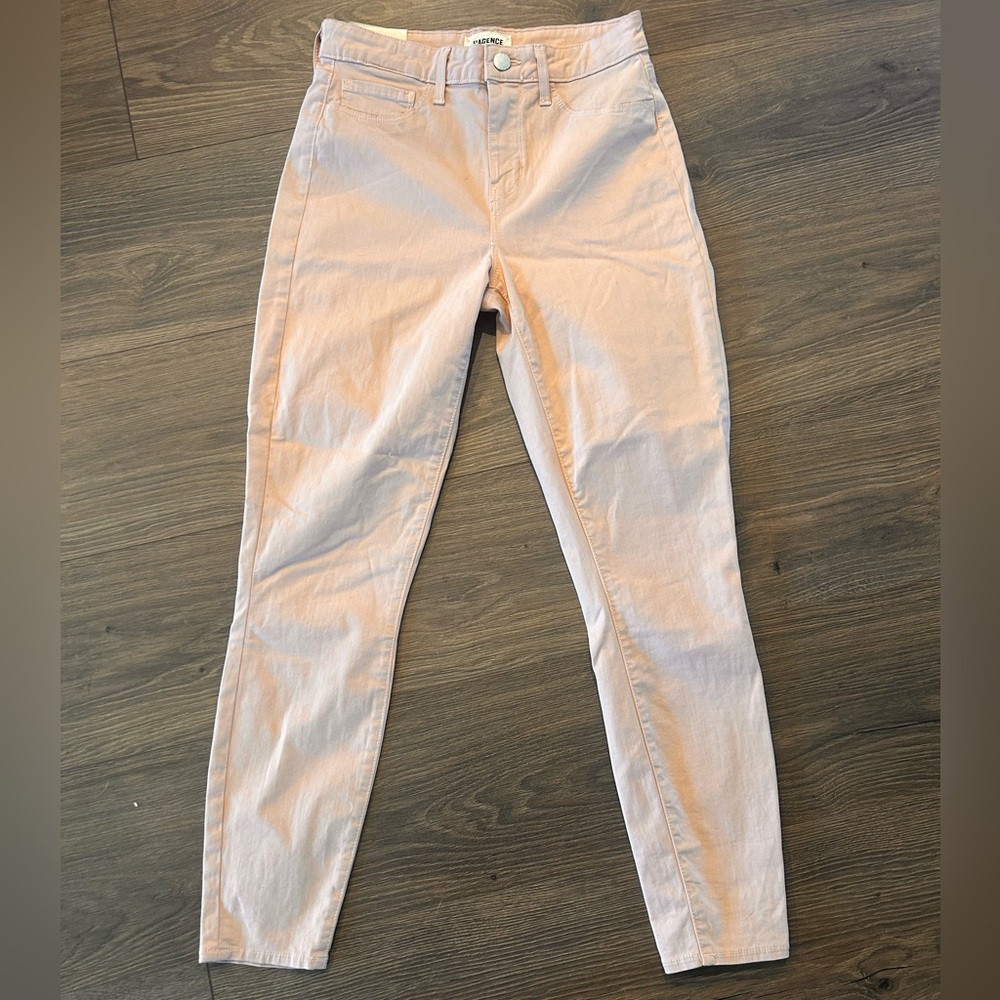 L'AGENCE Pink Jeggings with Stretch Fabric, New